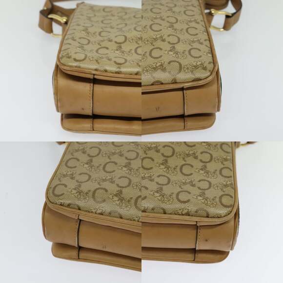 CELINE C Sulky Shoulder Bag Pvc Beige Gold - Picture 10 of 12